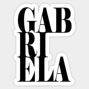 Gabriela Girls Name Bold Font Sticker